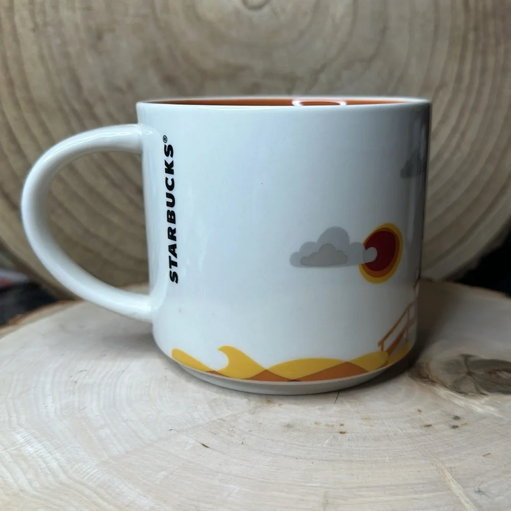 Starbucks Los Angeles - You Are Here Collection - Souvenir Mug Cup Orange White - Picture 3 of 5
